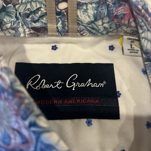 Robert Graham Men Size L SANTA CRUZ LONG SLEEVE BUTTON DOWN SHIRT Worn Once - Picture 5 of 5